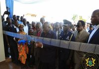 GHANA PRESIDENT COMMISSION NEWLY CONSTRUCTED POLICE BUILDING