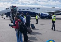 RWANDA AIRLINE ARRIVES KINSHASA, CONGO