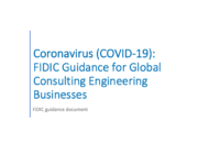COVID-19: FIDIC GUIDANCE FOR GLOBAL CONSULTING ENGINEERING BUSINESSES