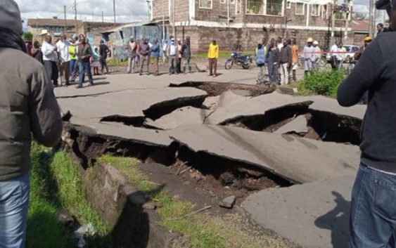Nakuru road collapsed