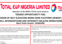 PROVISION OF SELF ELEVATING WORK OVER PLATFORM (SEWOP) FOR WELL INTERVENTIONS AND INTEGRITY RELATED OPERATIONS