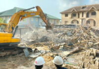 LAGOS STATE GOVT. DEMOLISHED PARTIALLY COLLAPSED THREE STOREY BUILDING